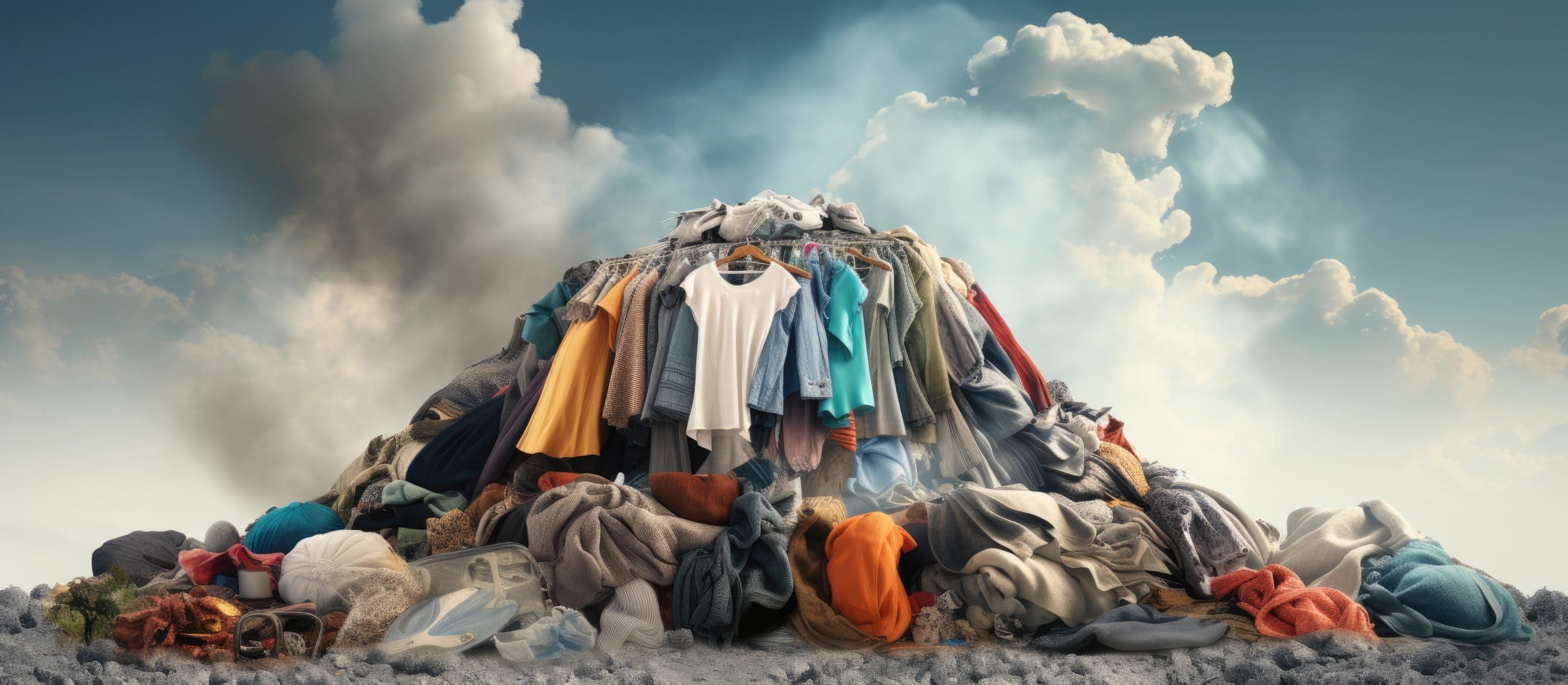 Environmental consequences of fast fashion pollution waste emissions planetary crisis High quality image With copyspace for text image vêtements fast-fashion